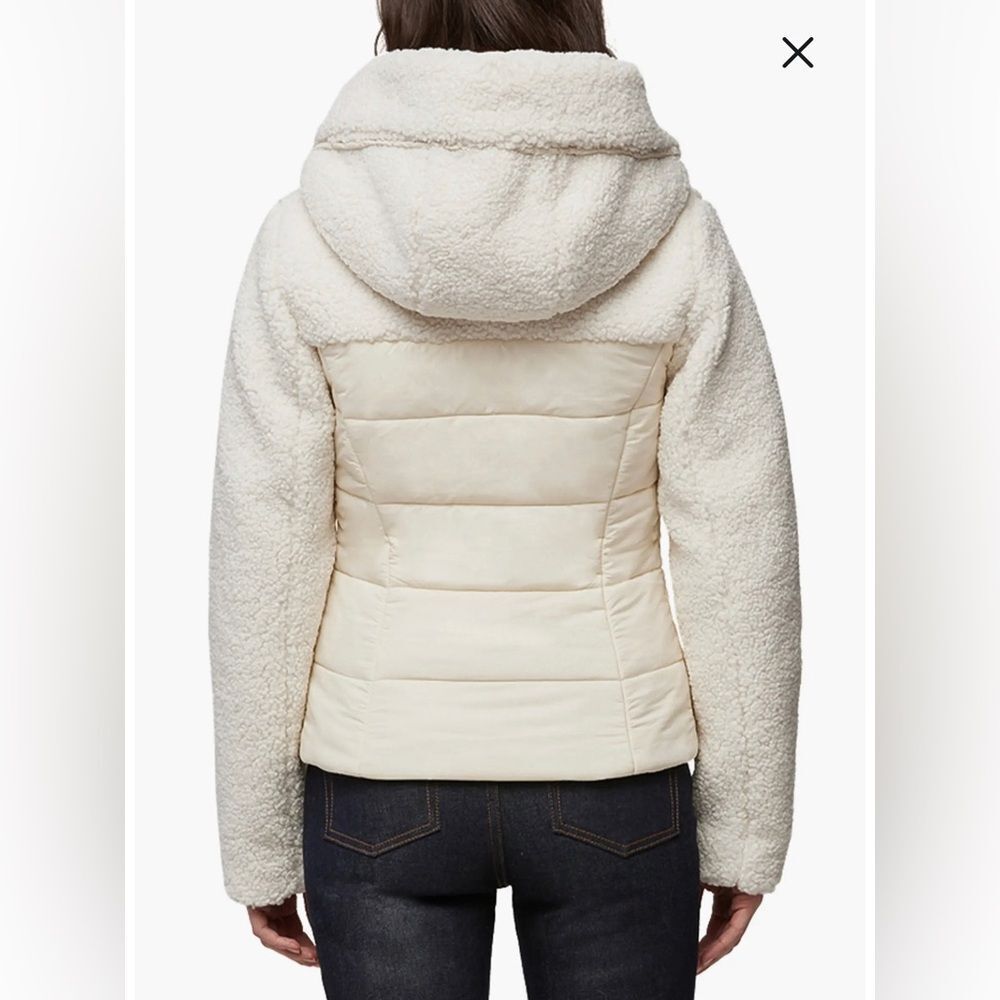 Soia and Kyo Mixed Media Faux Shearling Jacket
 size M - Picture 5 of 11